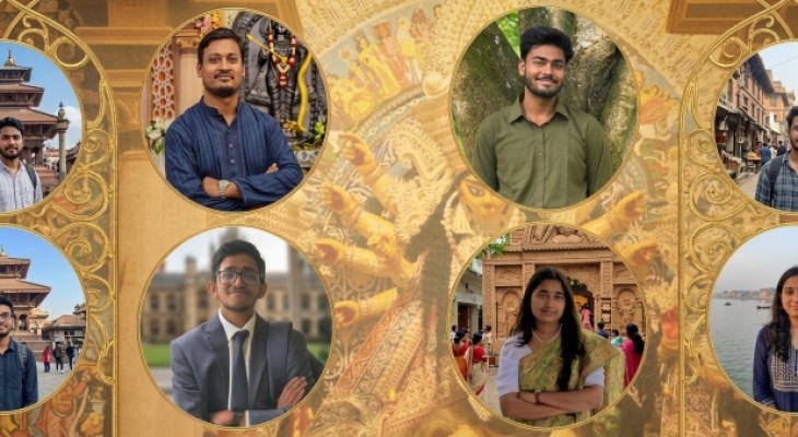 ঢাকের তালে কুবি শিক্ষার্থীদের মনে উৎসবের রং